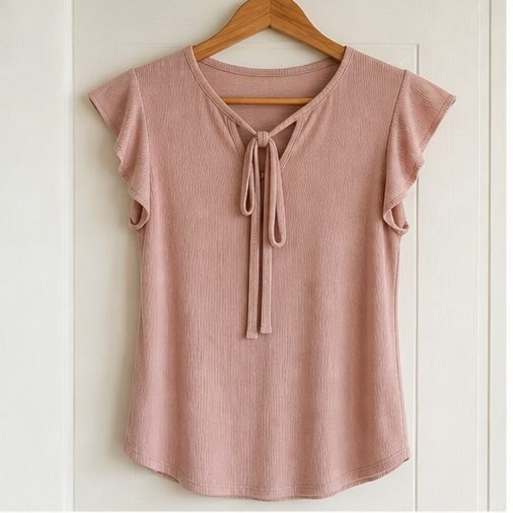 Blush Lace Trim Top
